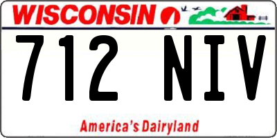 WI license plate 712NIV