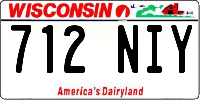WI license plate 712NIY