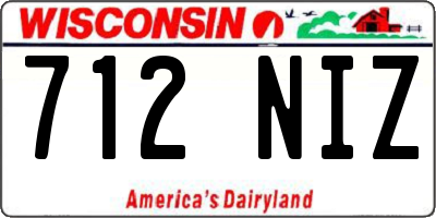 WI license plate 712NIZ