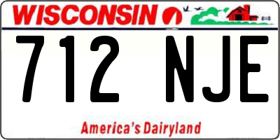 WI license plate 712NJE