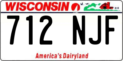 WI license plate 712NJF