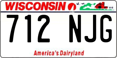 WI license plate 712NJG