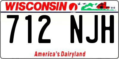 WI license plate 712NJH