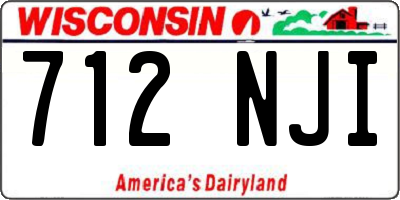 WI license plate 712NJI