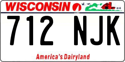WI license plate 712NJK