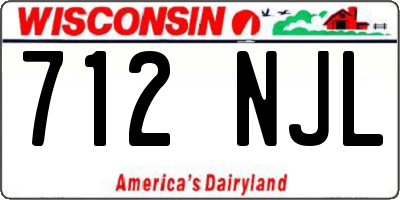 WI license plate 712NJL