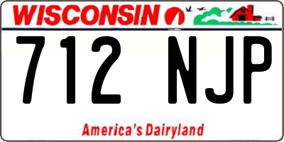 WI license plate 712NJP
