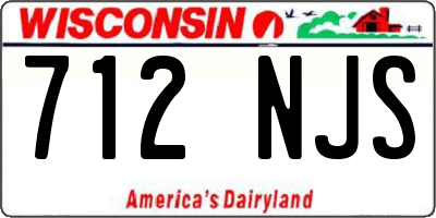 WI license plate 712NJS