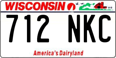 WI license plate 712NKC