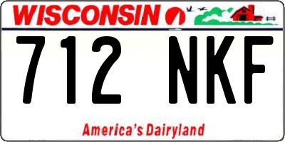 WI license plate 712NKF