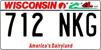 WI license plate 712NKG