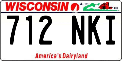WI license plate 712NKI