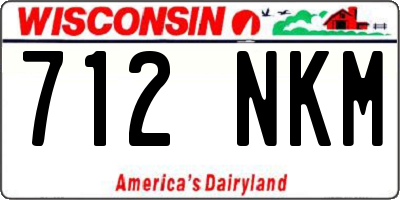 WI license plate 712NKM