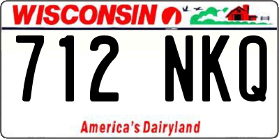 WI license plate 712NKQ
