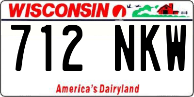 WI license plate 712NKW