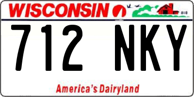 WI license plate 712NKY