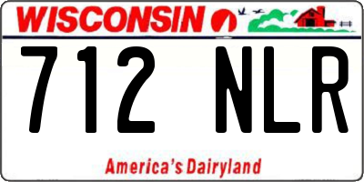 WI license plate 712NLR