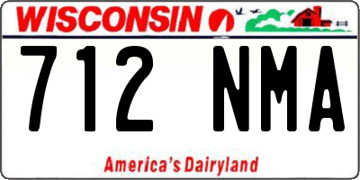 WI license plate 712NMA