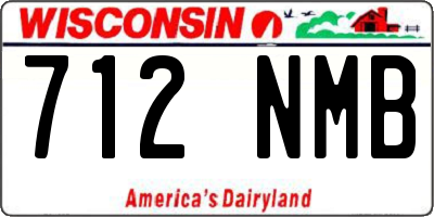 WI license plate 712NMB
