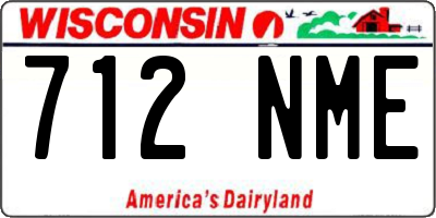 WI license plate 712NME