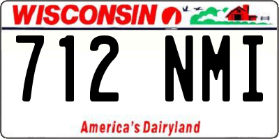 WI license plate 712NMI
