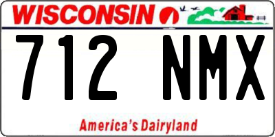 WI license plate 712NMX