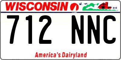 WI license plate 712NNC