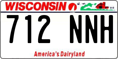 WI license plate 712NNH