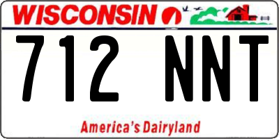 WI license plate 712NNT