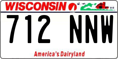 WI license plate 712NNW