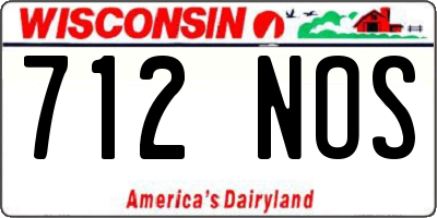 WI license plate 712NOS