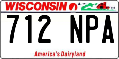 WI license plate 712NPA