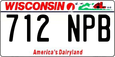 WI license plate 712NPB