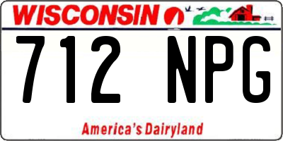 WI license plate 712NPG