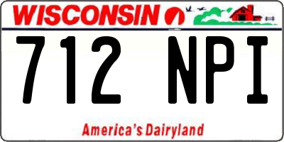 WI license plate 712NPI