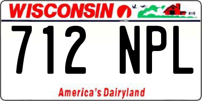 WI license plate 712NPL