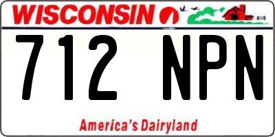 WI license plate 712NPN