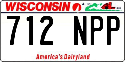 WI license plate 712NPP