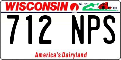 WI license plate 712NPS