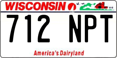 WI license plate 712NPT