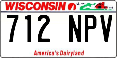 WI license plate 712NPV