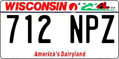 WI license plate 712NPZ