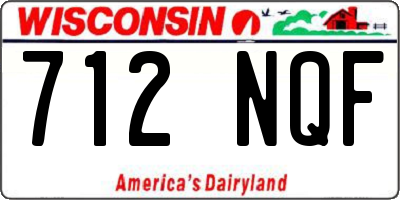 WI license plate 712NQF