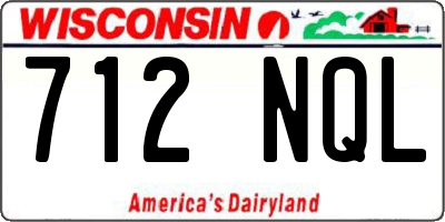 WI license plate 712NQL