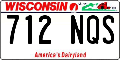 WI license plate 712NQS