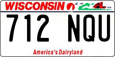 WI license plate 712NQU