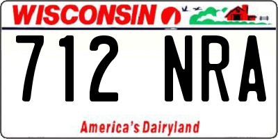 WI license plate 712NRA