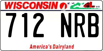 WI license plate 712NRB
