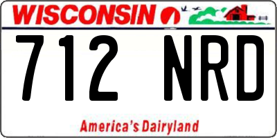 WI license plate 712NRD