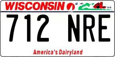 WI license plate 712NRE